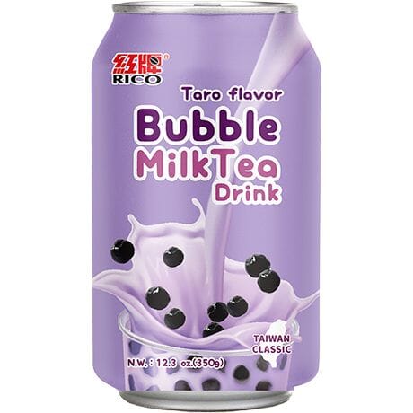 红牌 珍珠奶茶 芋头口味 340毫升 /Bubble Milch Teegetränk Taro Geschmack 340ml Rico