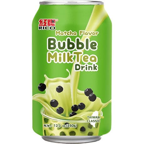 红牌 珍珠奶茶 抹茶口味 340毫升 /Bubble Milch Teegetränk Matcha 340ml RICO