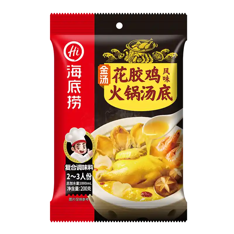 海底捞 金汤花胶鸡风味 火锅汤底 200克 /Hot‑Pot Brühe Goldsuppe mit Fischmagen‑Huhn Geschmack 200g HAIDILAO