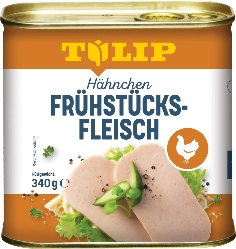 郁金香 午餐肉罐头 鸡肉版 340克 / Frühstücksfleisch mit Hähnchen 340g TULIP