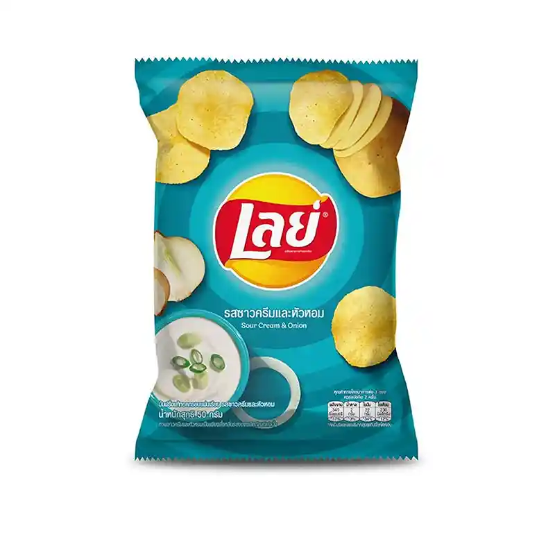 乐事薯片 酸奶油洋葱味薯片 48克 /Kartoffelchips mit Sauerrahm und Zwiebel 48g Lays