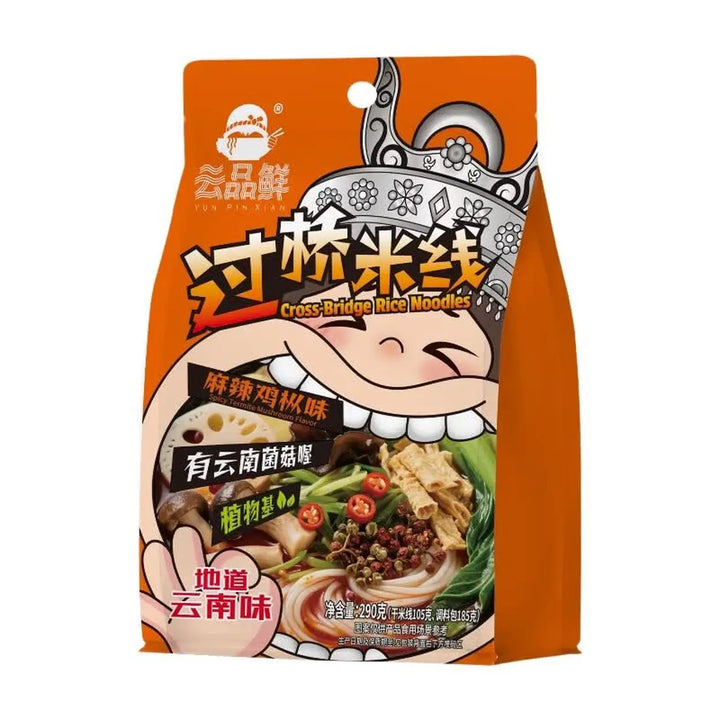 云品鲜 过桥米线 麻辣鸡枞味 290克 /Süßkartoffelnudel Würziges Pilze Geschmack 290g Yun Pin Xian
