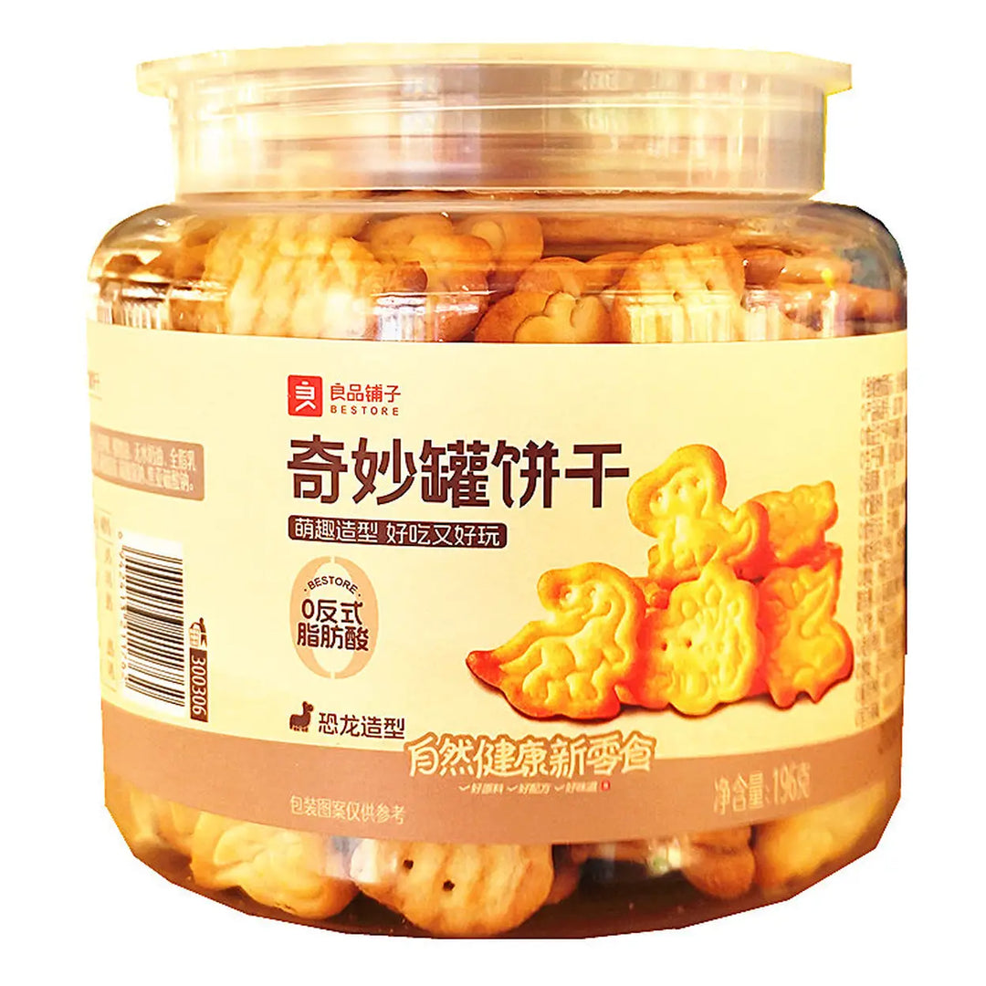 良品铺子 奇妙罐饼干 恐龙造型 196克 /Wunder Dosen Kekse Dinosaurier Form 196g Bestore