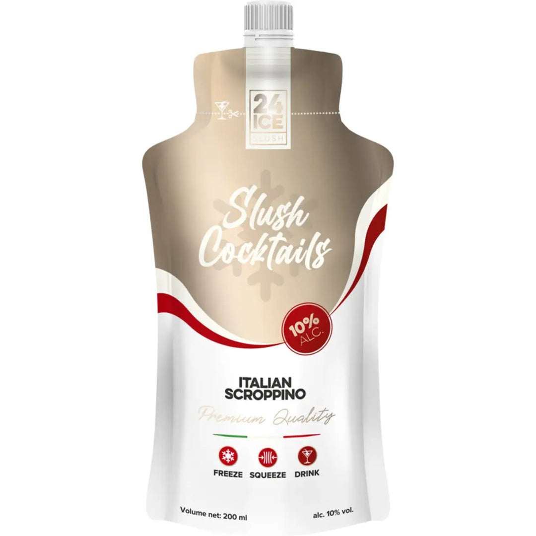 威尼斯柠檬冰沙鸡尾酒 10% Alc. 200毫升 /Scroppino halbgefrorener Cocktail 10% Vol.k 200ml 24ICE