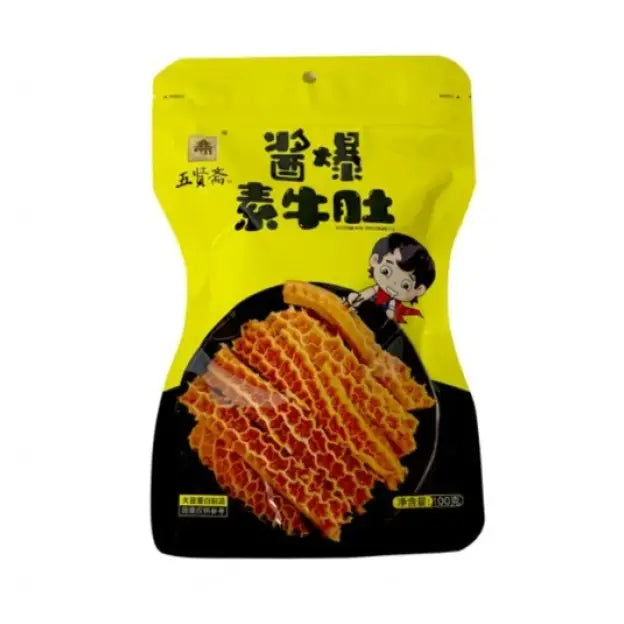 五贤斋 酱爆素牛肚 100克 /Szechuan-Style vegetarischer Rinderpansen Sojabasis 100g WXZ