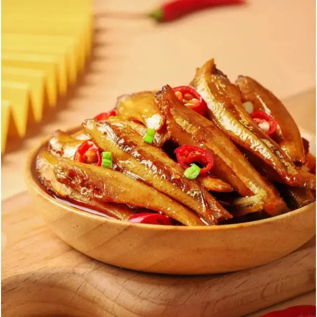 劲仔小鱼 麻辣味 20小包 /Getrockneter Fisch Scharf 20*12g JINZAI