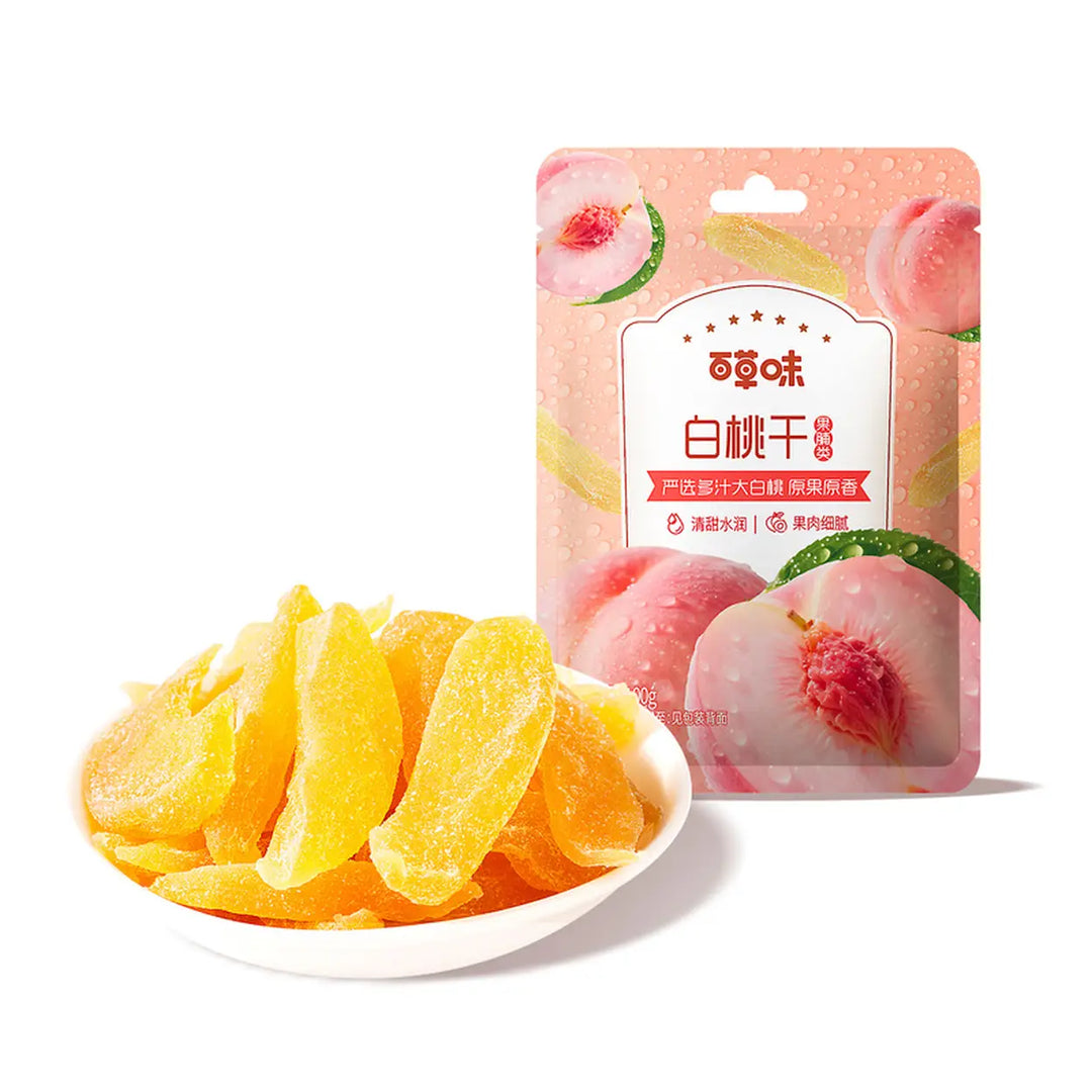 百草味 白桃干 100克 /Getrocknete Weiße Pfirsiche 100g Be&amp;Cheery