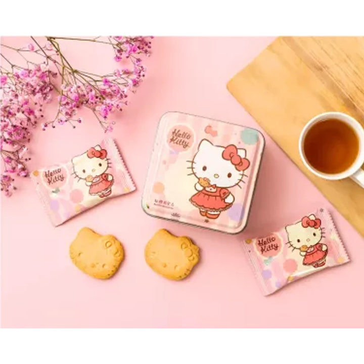 红樱花 凯蒂猫 饼干 铁盒装 65克 /Hello Kitty Keks Dose 65g Red Sakura