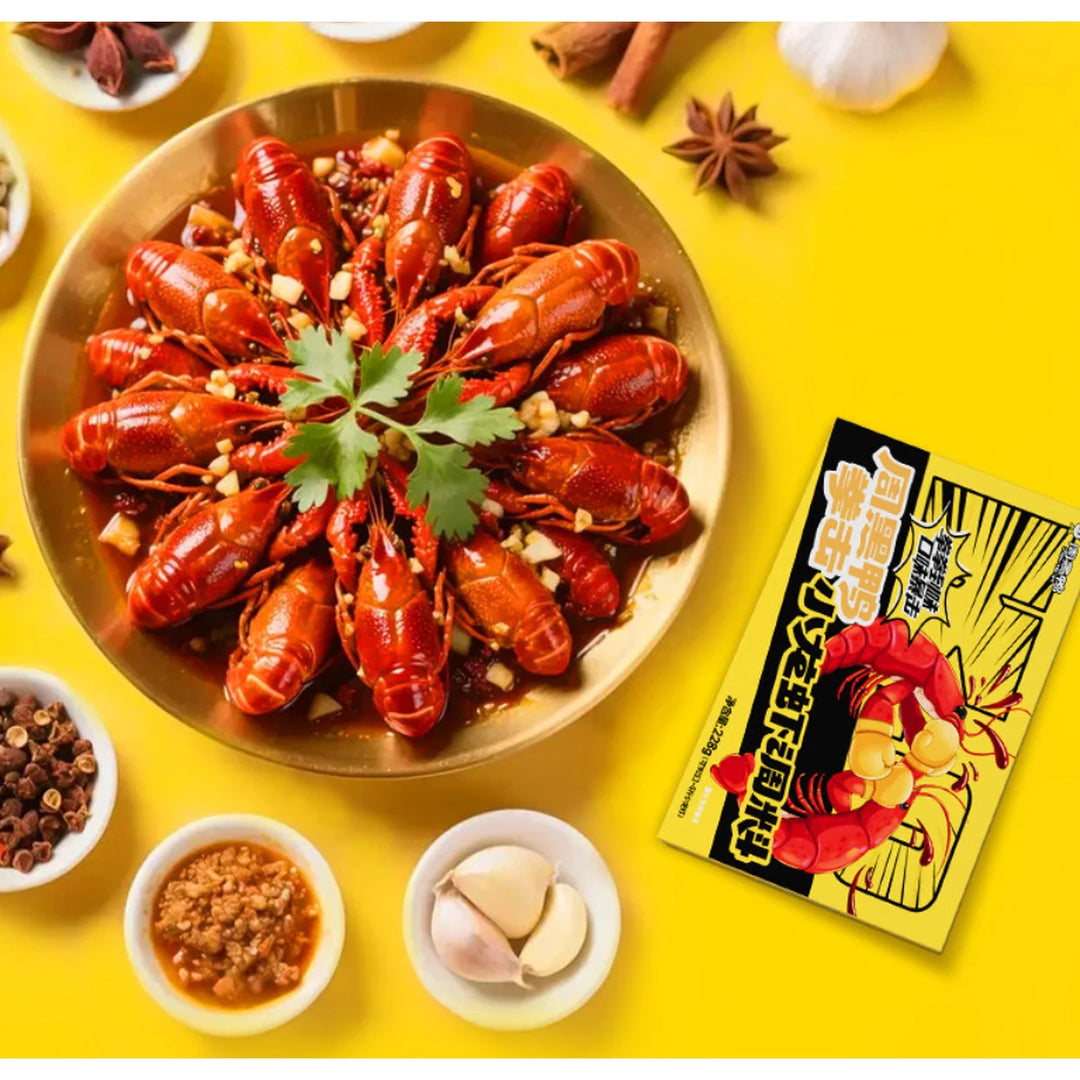 周黑鸭 拳击小龙虾调料 228克 /Krabbensuppen Gewürzmischung 228g Zhou Hei Ya