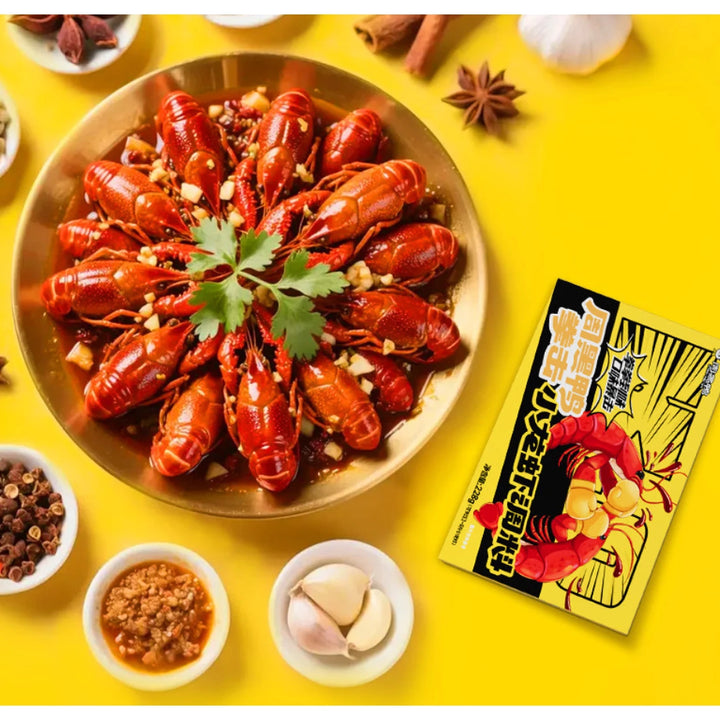 周黑鸭 拳击小龙虾调料 228克 /Krabbensuppen Gewürzmischung 228g Zhou Hei Ya