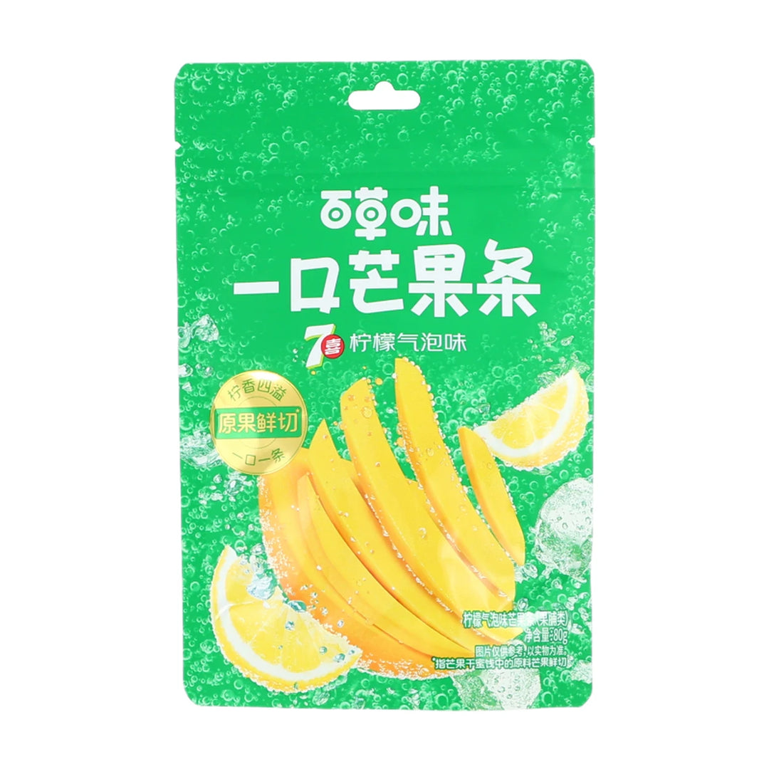 百草味 一口脆芒果条 柠檬气泡味 80克 /Mango Riegel Zitronensprudel Geschmack 80g Be&amp;Cheery