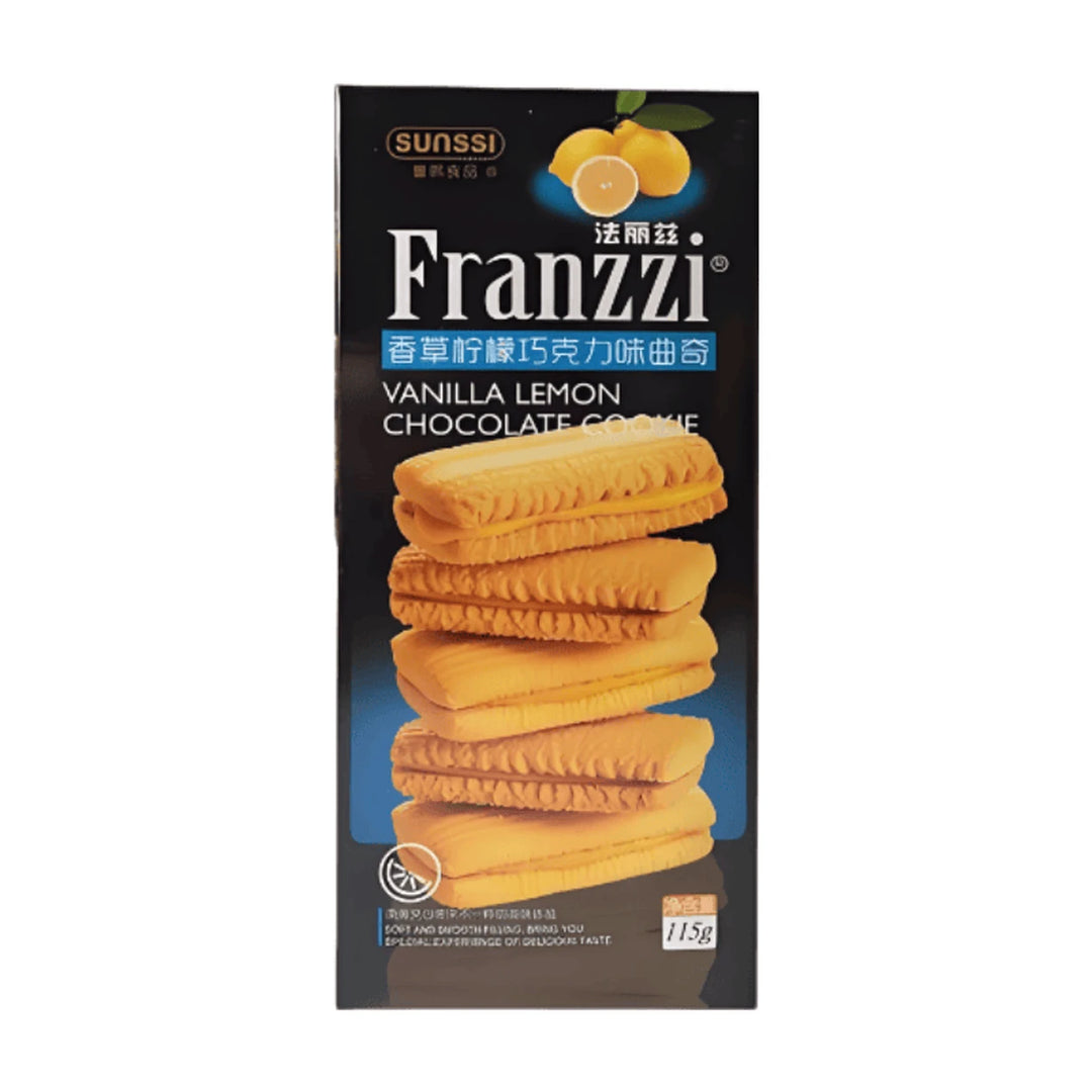 法丽兹 香草柠檬巧克力味 曲奇 115克 /Kekse mit Vanille- Zitronen- Schokoladengeschmack 115g FRANZZI