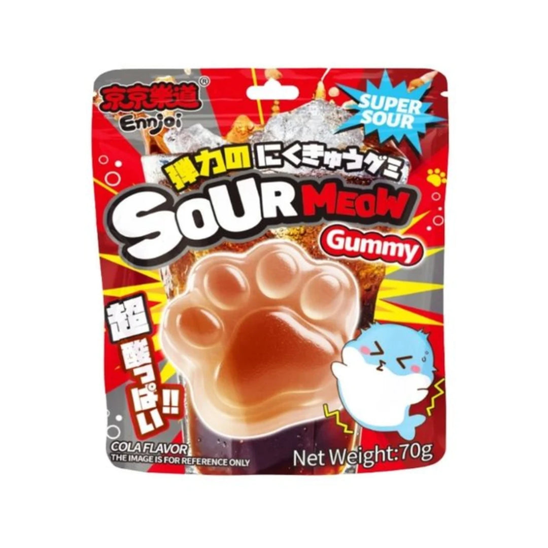 京京乐道 猫爪软糖 可乐味 70克 /Katzenpfoten- Gummibonbons Cola- Geschmack 70g ENNJOI