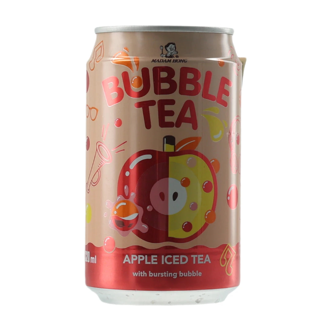 洪大妈 苹果爆爆珠 水果茶 320毫升 /Feuchtigkeitsspendend Apfel Bubble Tea 320ml Madame Hong