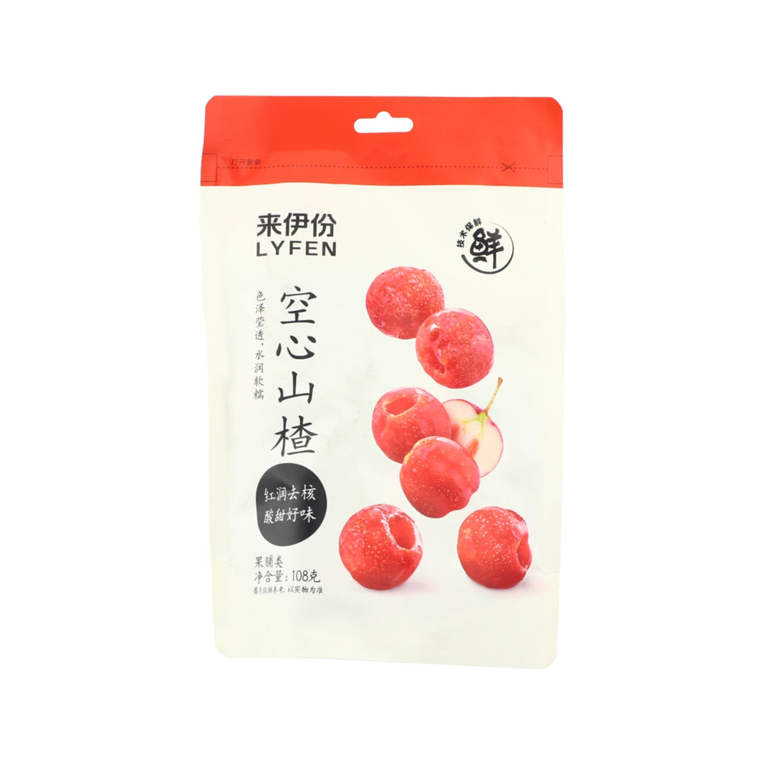 来伊份 空心山楂 108克 /Hohle Weißdornringe 108g LYFEN