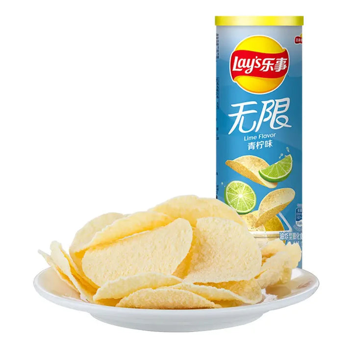 乐事薯片 青柠味 罐装 90克 /Kartoffelchip Grünzitronegeschmack 90g Lays