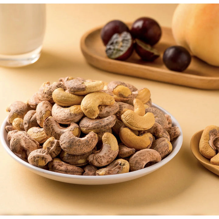 百草味 带紫皮腰果仁 500克 /Premium Cashewkerne mit Lila Haut 500g Be&amp;Cheery