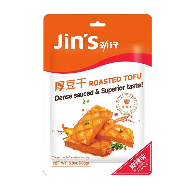 劲仔 麻辣味 厚豆干 108克 /Dicke getrocknete Tofu Snach - Scharf &amp; würzig 108g JINZAI