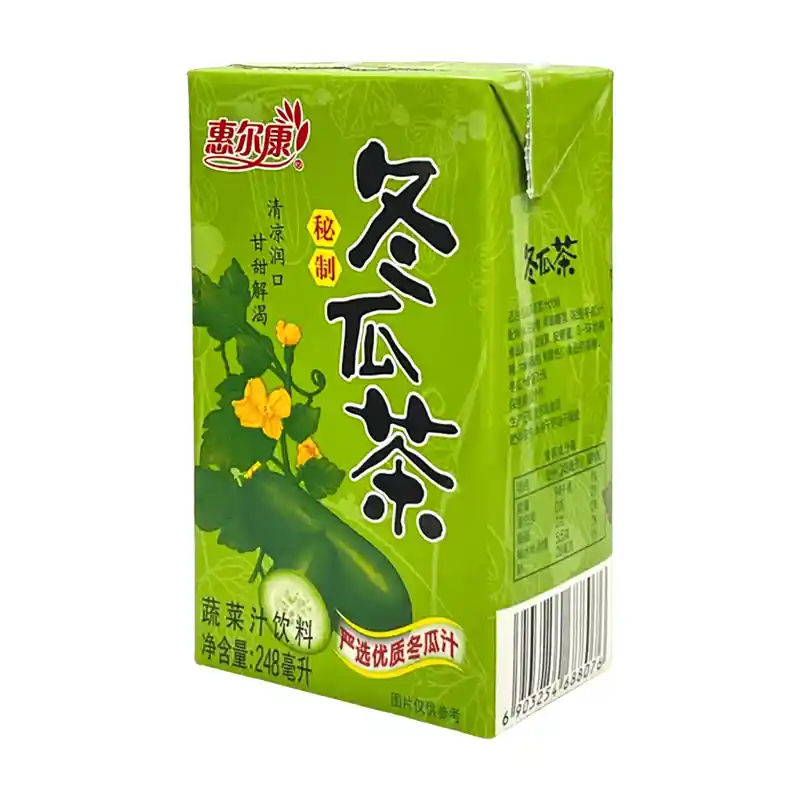 惠尔康 冬瓜茶蔬菜汁饮料 纸盒装 248毫升 /Wintermelonentee Gemüsesaftgetränk 248ml Huierkang