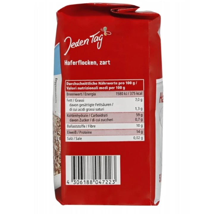 每日 细燕麦片 500克 /Zarte Haferflocken 500g Jeden Tag