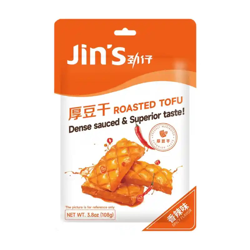 劲仔 香辣味 厚豆干 108克 /Dicke getrocknete Tofu Snach - Scharf Geschmack 108g JINZAI
