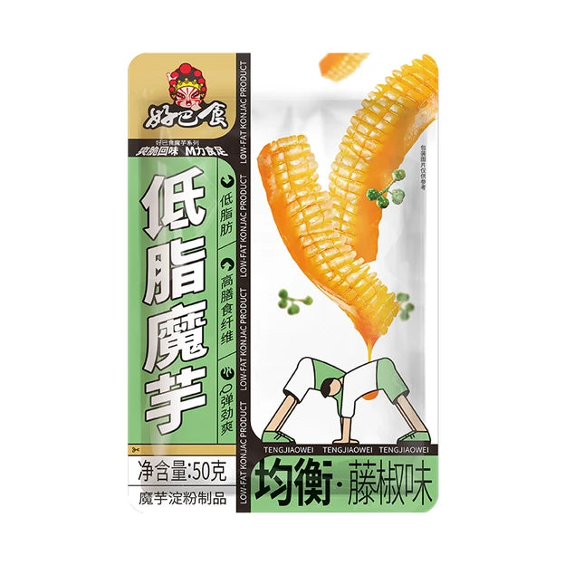 好巴食 低脂魔芋 藤椒味 50克 /Konjakstreifen Szechuan-Pfeffer-Geschmack 50g HBS