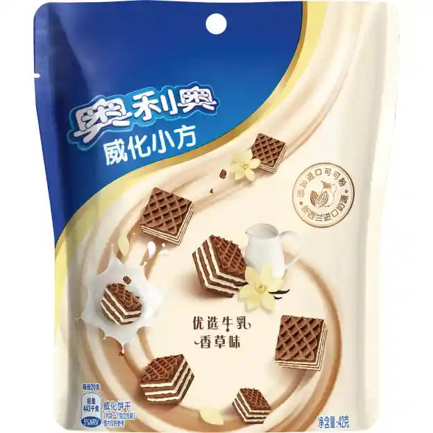 奥利奥 威化小方 香草味 42克 /Waffelquadrate Vanillemilchgeschmack 42g OREO