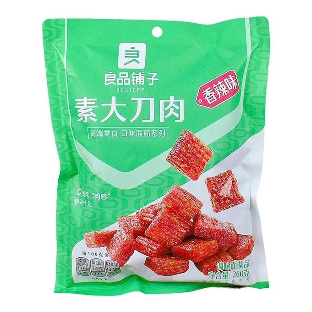 良品铺子 素大刀肉 香辣味 260克 /Vegetarische Würzstreifen 260g BESTORE