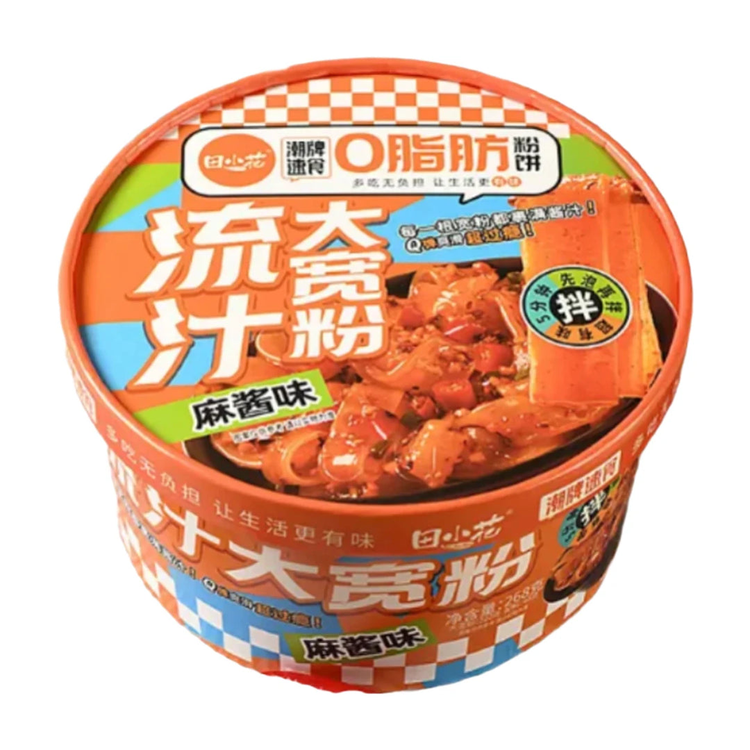 田小花 流汁大宽粉 0脂肪 麻酱味 碗装 268克 /Breite Nudeln mit Sesampaste Schüssel 268g TXH