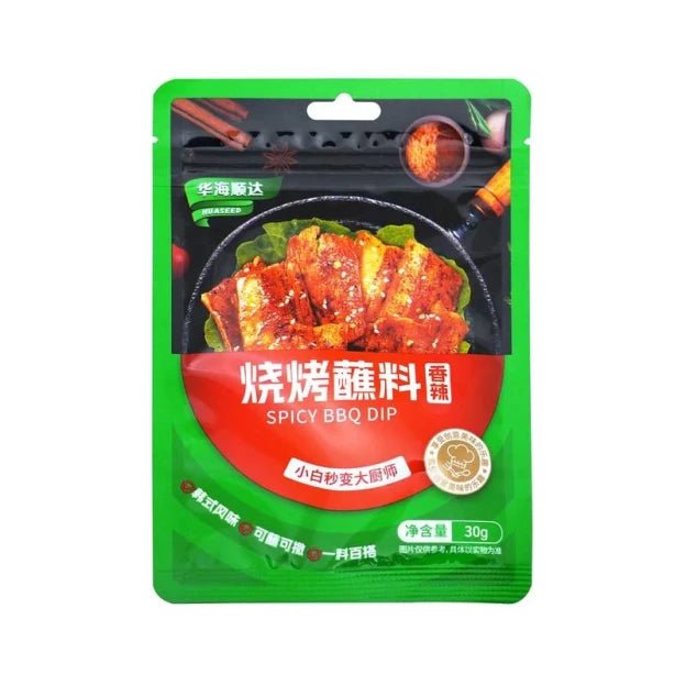 华海顺达 烧烤蘸料 香辣味 30克 /Barbecue Dip Sauce scharf 30g HUASEED