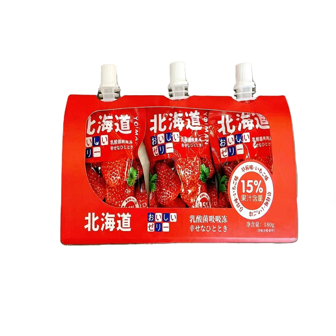 超友味 北海道乳酸菌 吸吸冻草莓 60克*3 /Hokkaido Probiotische gefrorene Erdbeere zum Lutschen 60g*3 Chaoyouwei