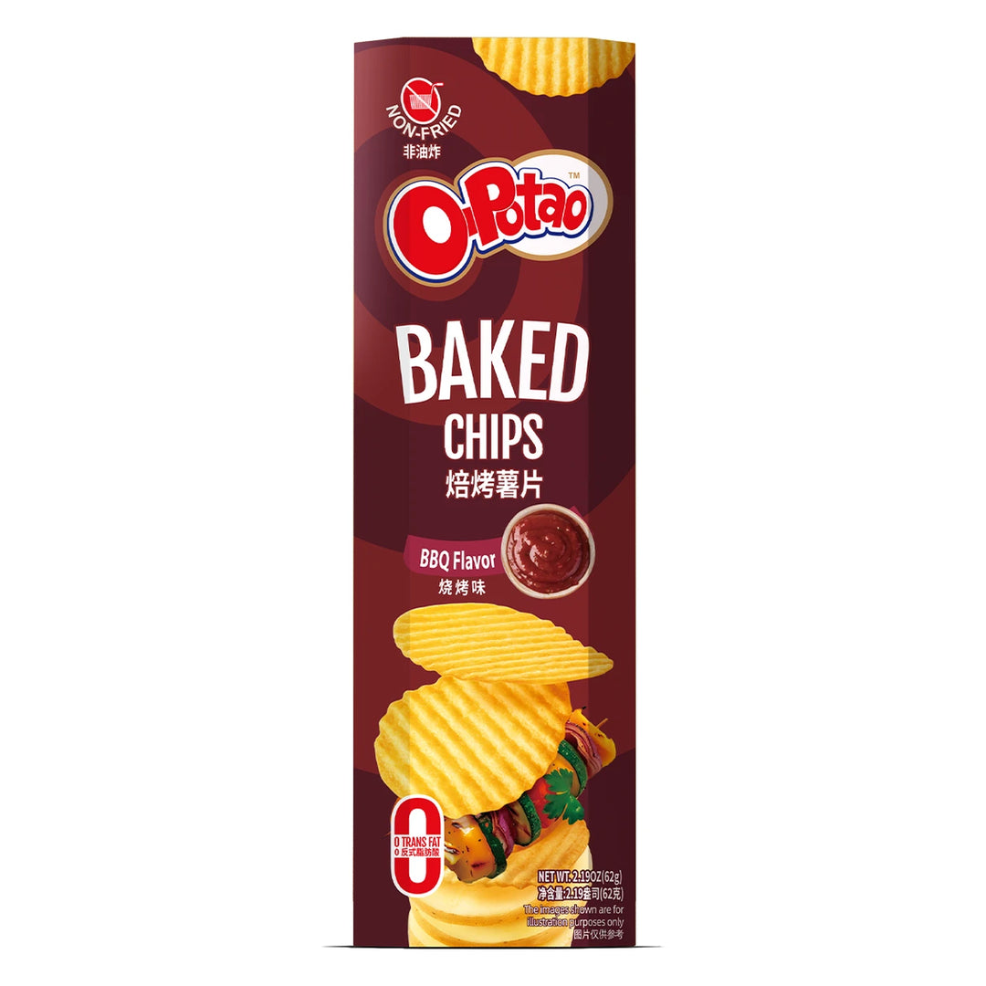 盐津铺子 焙烤薯片 烧烤味 62克 /O-Potato Gebackene Kartoffelchips BBQ Geschmack 62g Yanjin Puzi