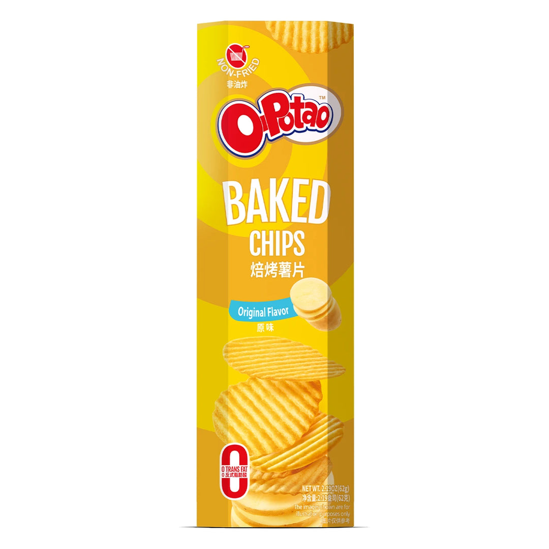 盐津铺子 焙烤薯片 原味 62克 /O-Potato Gebackene Kartoffelchips Original Geschmack 62g Yanjin Puzi