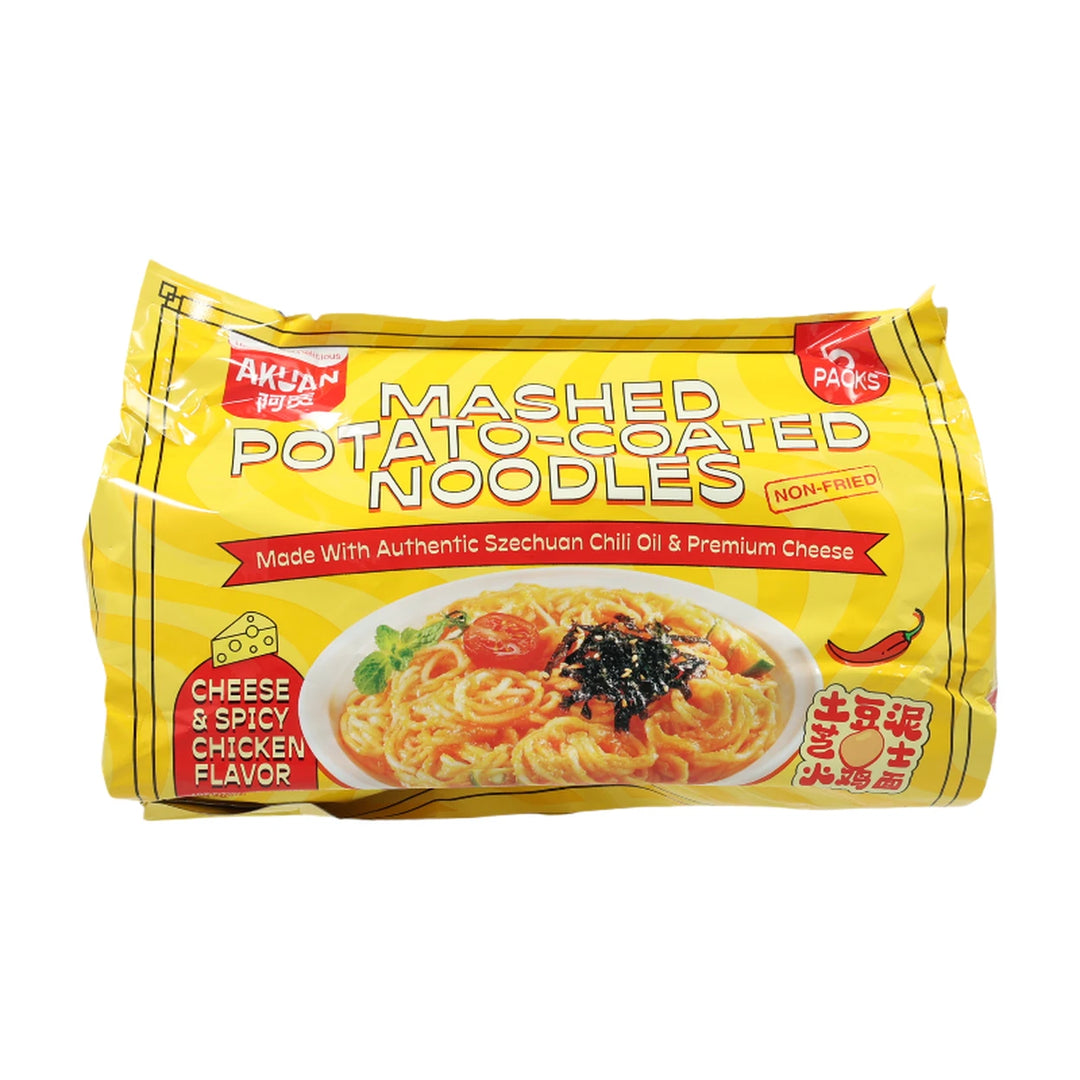 白家阿宽 土豆泥芝士 火鸡面 525克 /Kartoffelpüree Nudeln Käse &amp; würziges Hühnerfleisch Geschmack 525g Bai Jia