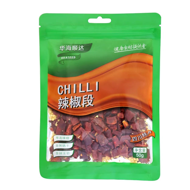 华海顺达 辣椒段 50克 /Getrocknete Chili geschnitten 50g HUASEED