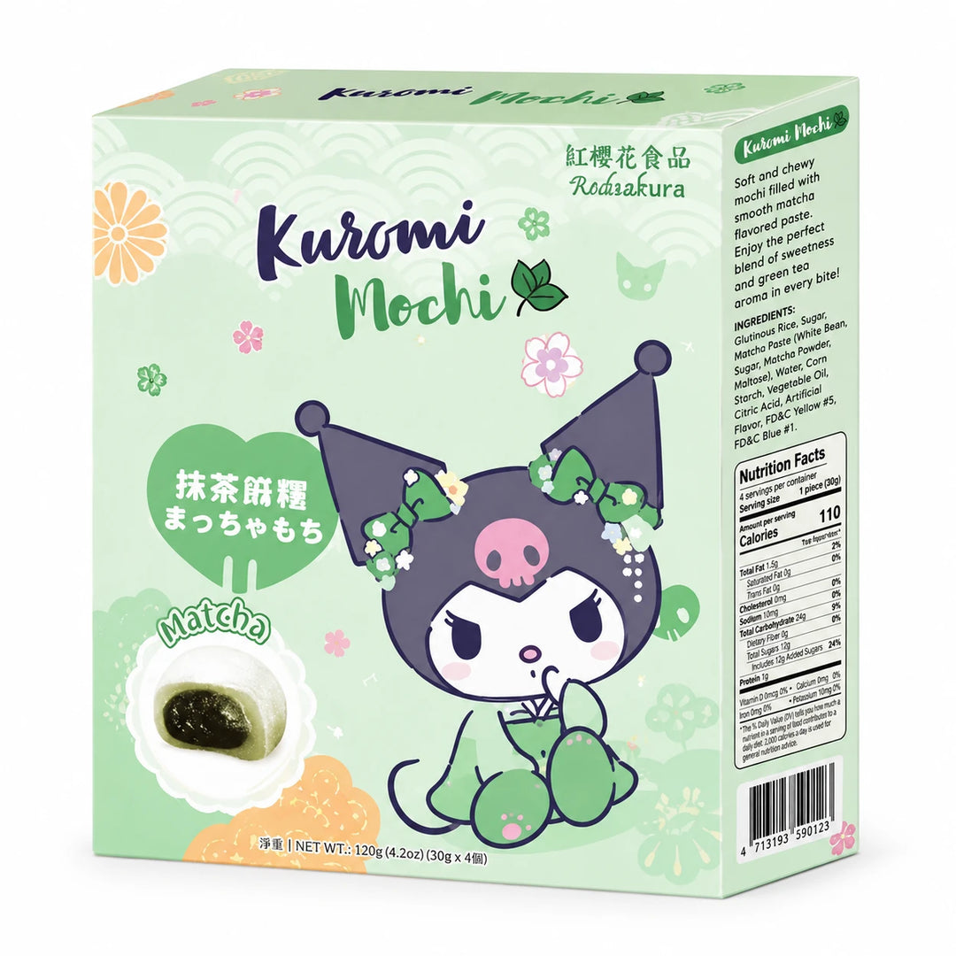 红樱花 酷洛米 抹茶麻薯 120克 /Kuromi Matcha Mochi 120g Red Sakura