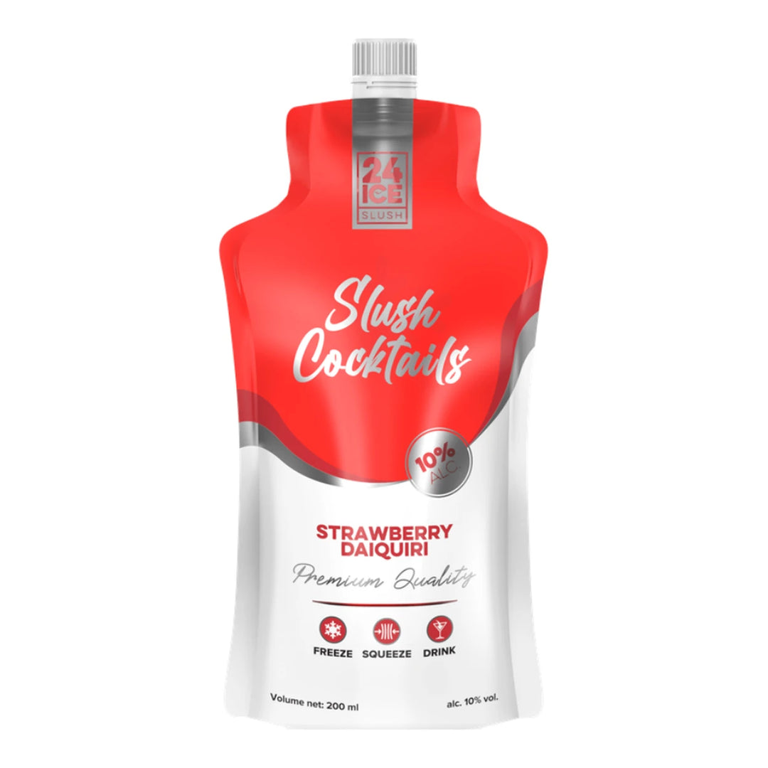 草莓代基里冰沙鸡尾酒 10% Alc. 200毫升 /Eisgetränk Erdbeer Daiquiri Cocktail 10% Vol. 200ml 24ICE