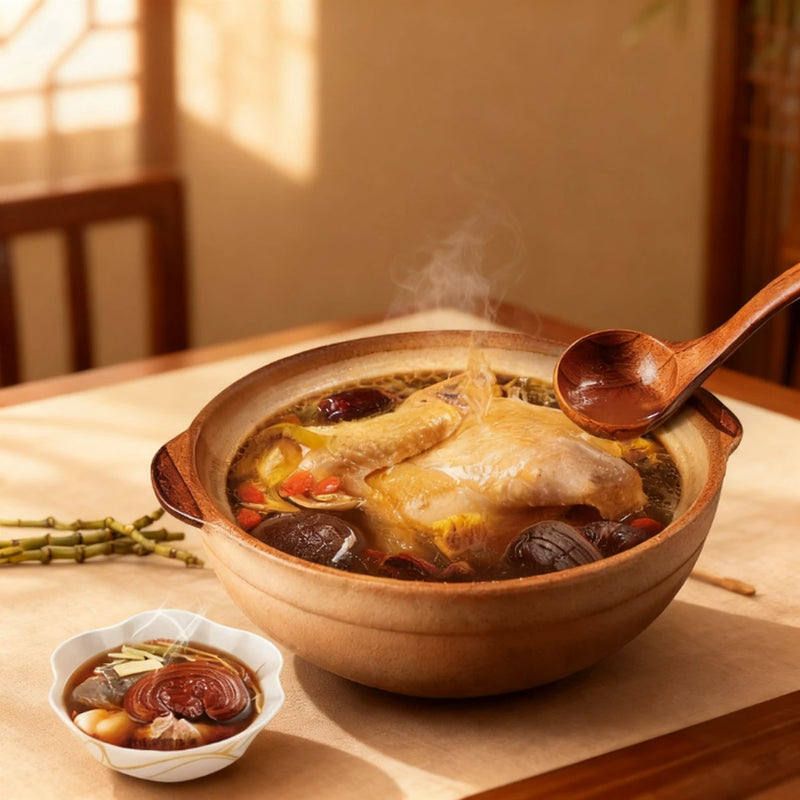 芙蓉嫂 石斛灵芝 炖老鸡汤料 70克 /Stew Hühnerbrühe mit Dendrobium und Lingzhi 70g FRS