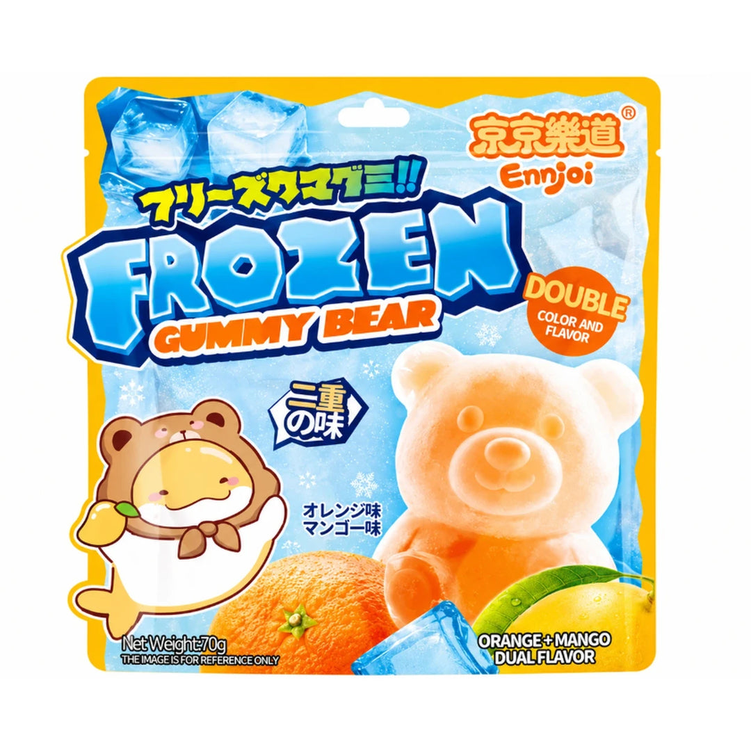 京京乐道 冷冻小熊软糖 橙子芒果味 70克 /Gefrorene Gummibärchen Orange &amp; Mango Geschmack 70g ENNJOI
