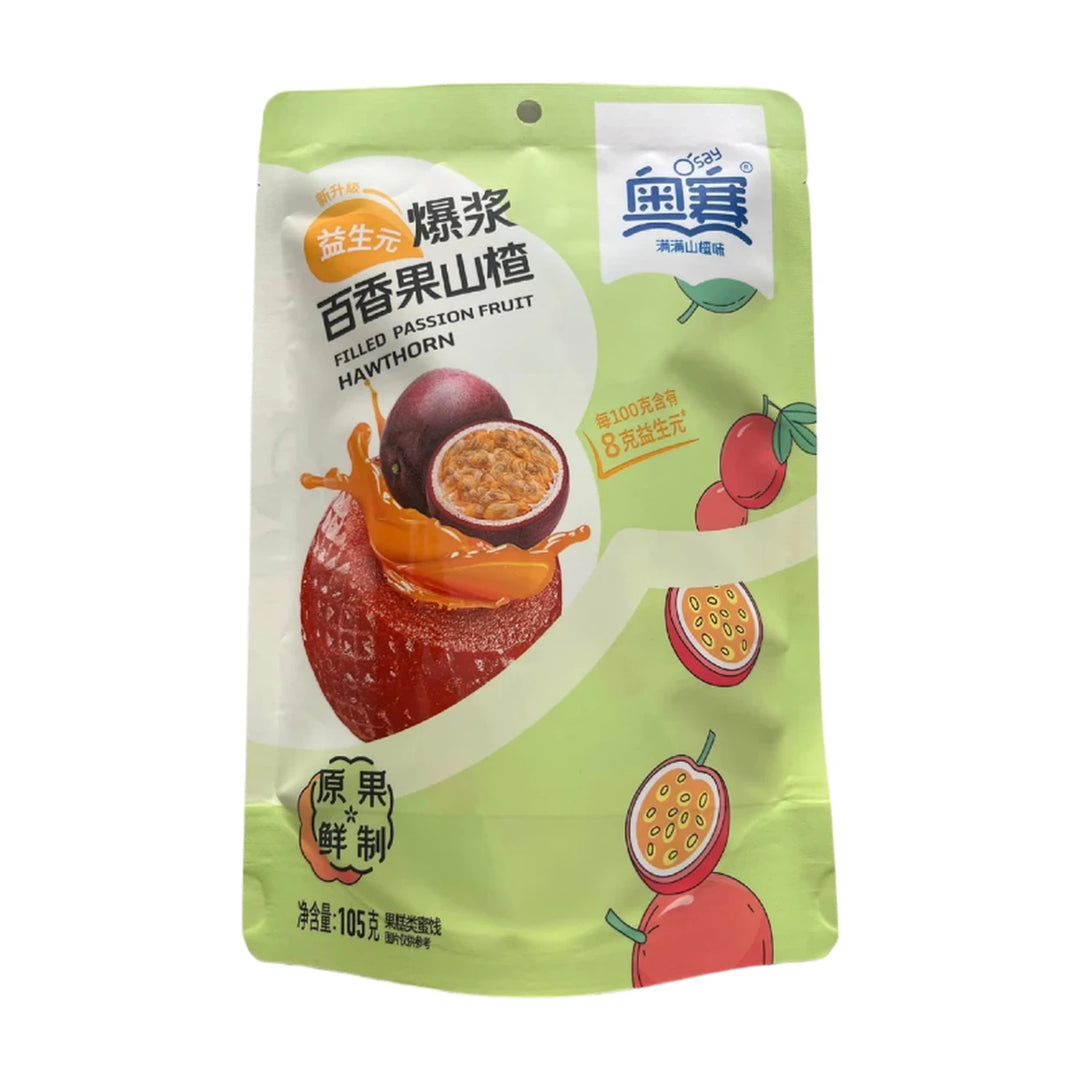 奥赛 爆浆百香果山楂 105克 /Weißdornbällchen mit Passionsfruchtmarmelade 105g O&