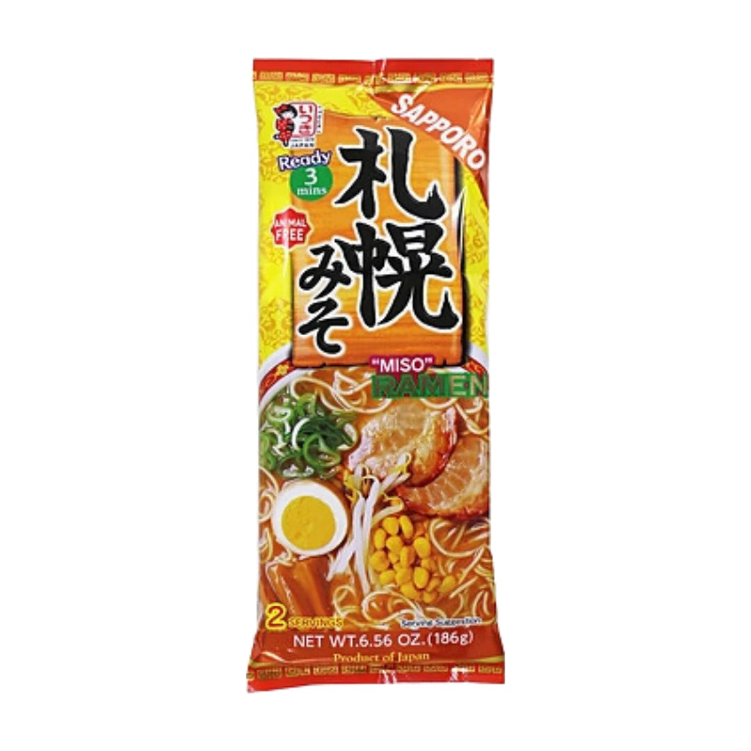 日本拉面 札幌味噌拉面 双人份 186克 /Japanische Ramen Sapporo Miso 186g ITSUKI