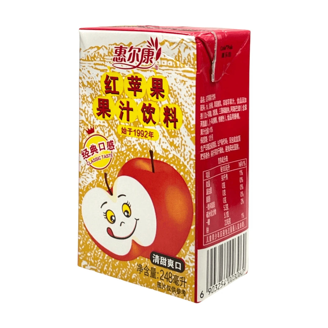 惠尔康 红苹果果汁饮料 纸盒装 248毫升 /Roter Apfel Fruchtsaftgetränk 248ml Huierkang