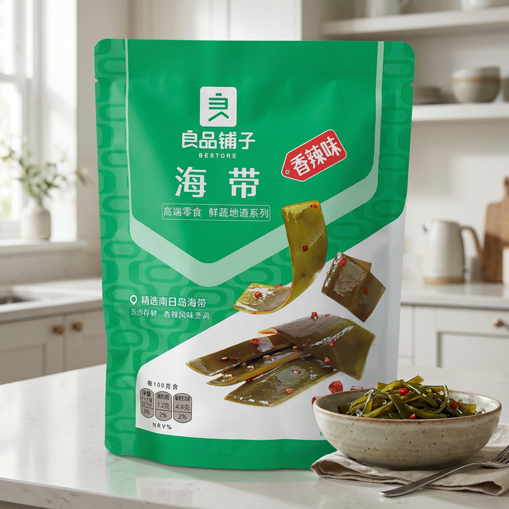 良品铺子 海带 香辣味 218克 /Würziger Algensnack 218g Bestore