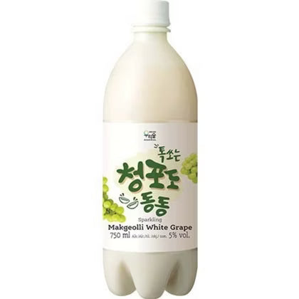 韩国马格利米酒 葡萄味 6度 750毫升 /Koreanischer Reiswein Makgeolli Weiße Traube 6% Vol. 750ml WOORISOOL