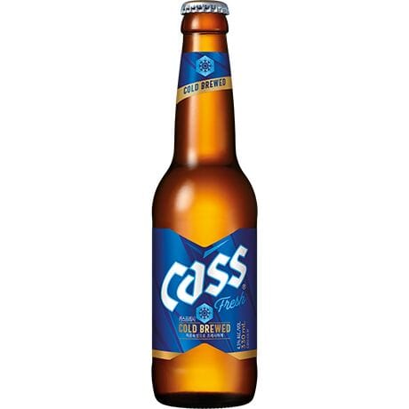 韩国CASS啤酒 瓶装 330毫升 /Bier 4,5% Vol. Plato 10,5 330ml CASS