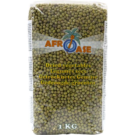 带皮绿豆 1公斤 /Mungbohnen Grün mit Haut 1000g AFROASE