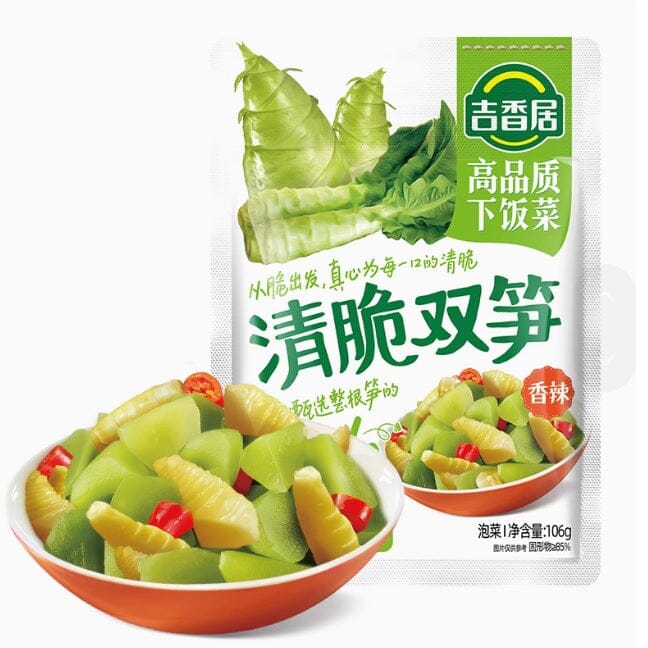 吉香居 清脆双笋 香辣味 106克 /Spargelsalat und Bambussprossen scharf 106g JIXIANGJU