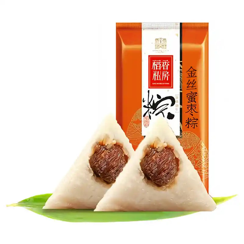 稻香村 稻香私房 金丝蜜枣粽子 2个装 /VEGAN Zongzi Reisknödel im Bambusblatt gefüllt mit kandierten Datteln 2*120g DXC