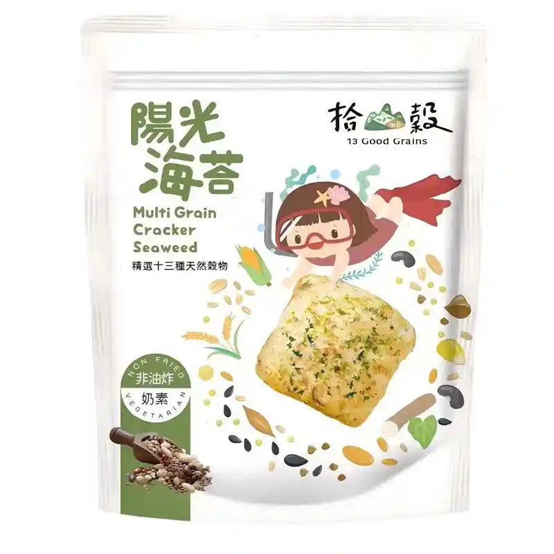 台湾 拾山榖 同心饼 阳光海苔 72克 /Mehrkorncracker mit Algen 72g