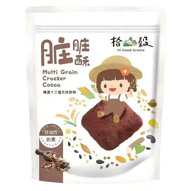 台湾 拾山榖 同心饼 脏脏酥 72克 /Mehrkorncracker mit Kakaopulver 72g